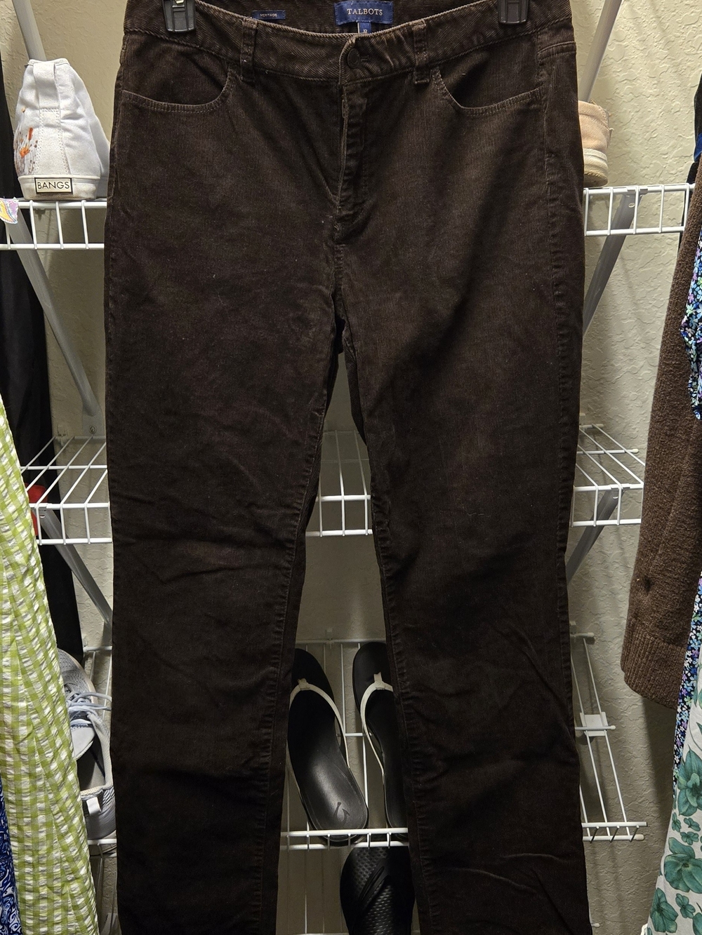 Talbots Women's Corduroy Pants in Dark Brown